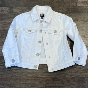 Gap toddler White Denim Jacket